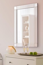 Silver Triple Bevelled Venetian Wall Mirror 3Ft X 2Ft (91cm X 61cm)