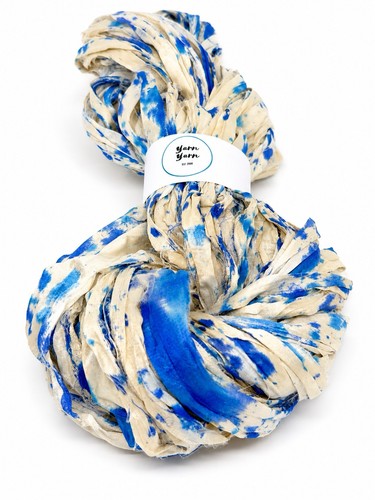 Sari silk ribbon yarn 100g - yarn,