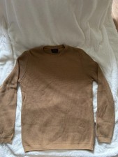 Mens Zara Jumper Sweater Woollen Woolly Top Size M Medium 100% Fine Cotton