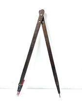 Vintage Wooden Beam Compass Trammel Points Large Drafting/Carpentry Tool Rustic