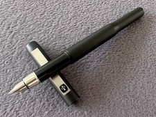 PARKER 25 FOUNTAIN PEN - RARE MATT BLACK EPOXY RESIN c.1980 - Vintage Pen 25B