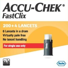  Accu-Check Fast Clix Lancets contain 204 lancets as 34 drums, each containing 6