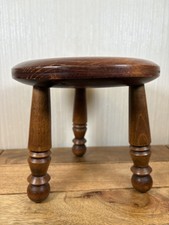 Gisla Woodcraft Scotland Low Wooden Milking Stool Or Plant Stand 20cm Tall