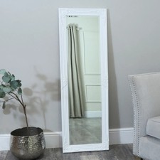 Tall Long White Ornate Wall