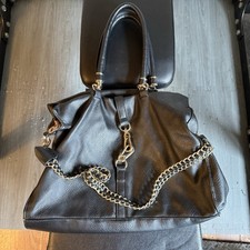 JustFab Black Leather Hand Bag