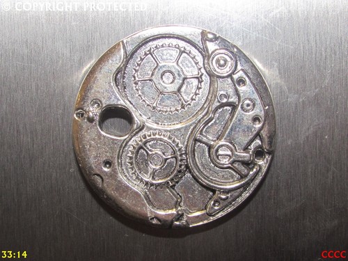 Steampunk silver fridge magnet - steampunk,