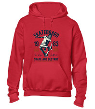 SKATEBOARD SKATE AND DESTROY HOODY HOODIE SKATER DESIGN COOL CLOTHING TOP NEW