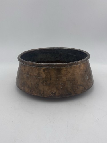 Antique copper brass churn lid - antique,