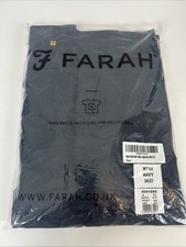 BNWT Men’s Farah Classic Trousers Navy Waist: 34” Leg: 27” Work Formal Wedding