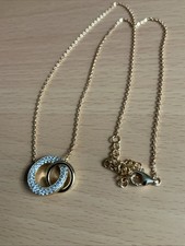 925 Silver / Gold Overlay/ Infinity Circles Pendant / Necklace