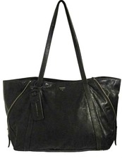 Fossil Black Leather Medium/large Tote Bag 