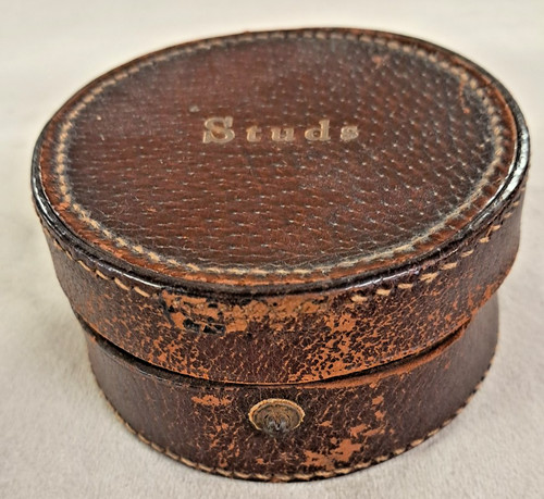 Vintage round leather studs - vintage,