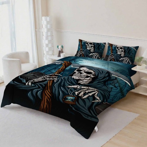 Skeleton skull theme quilt - skull,