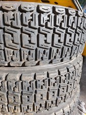 six DMACK DMG3 part worn rally tyres 175/70x14