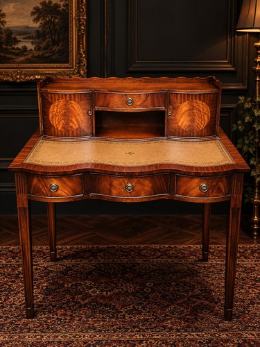 Mahogany writing desk leather - writing,