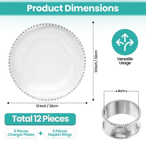 Glass charger plates - plates, with