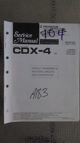 Pioneer cdx service - pioneer,