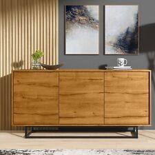 Loft Retro Industrial Sideboard Vintage Oak 160cm TV Unit Cabinet Cupboard