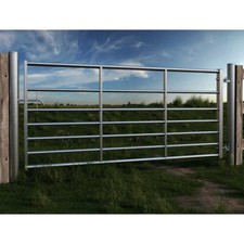 Galvanised Security Gate Field Farm Entrance Dog Lamb Safe Barrier Gates 3-12ft