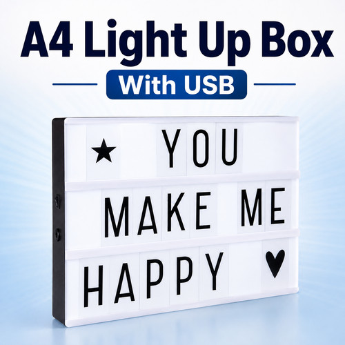 Led light message box - a4,