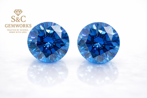 Sapphire blue round brilliant - sapphire,
