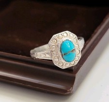 9ct Gold & Silver Antique Ring