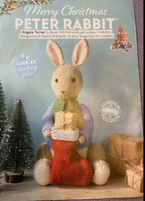 🧶BEATRIX POTTER merry Christmas Peter Rabbit DK KNITTING PATTERN ANGELA TURNER