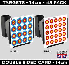 SHOOTING TARGETS MULTIPLE 2cm & 3cm AIR RIFLE PISTOL BB CARD 14cm - 48 pack