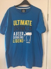 Men’s Blue Obscene Clothing T Shirt Size Large