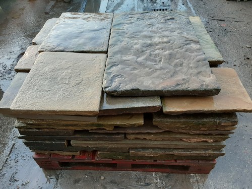 Yorkstone reclaimed courtyard - yorkstone,