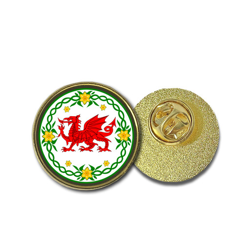 Wales dragon badge metal - dragon,