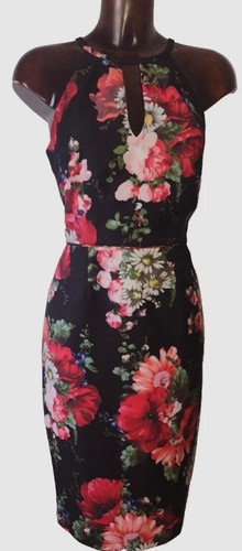 Monsoon black red floral