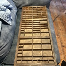 Antique Wooden Printers Drawer