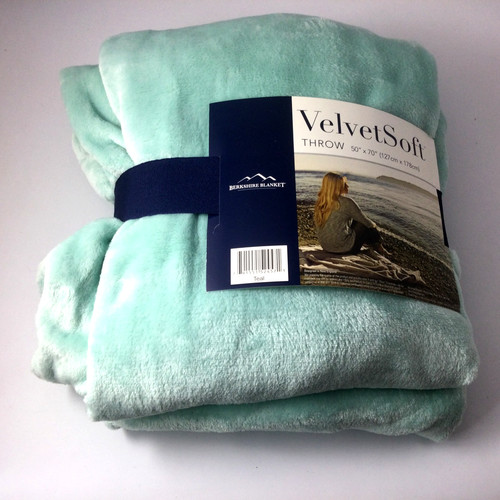 Velvet soft throw teal blue - throw,
