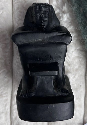 Small black resin egyptian - egyptian, art