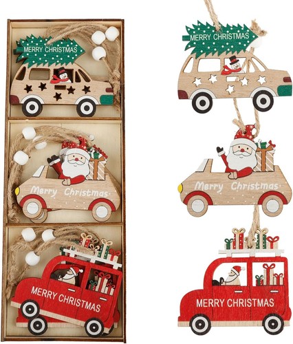 9pcs wooden christmas - 9pcs,