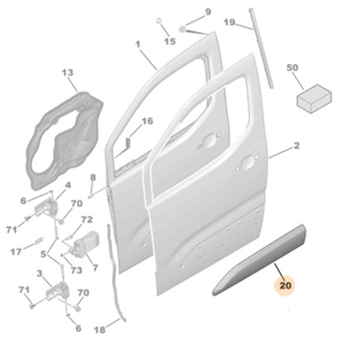 Genuine front left door - genuine,
