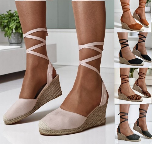 Women lace espadrille - women's, lace-up