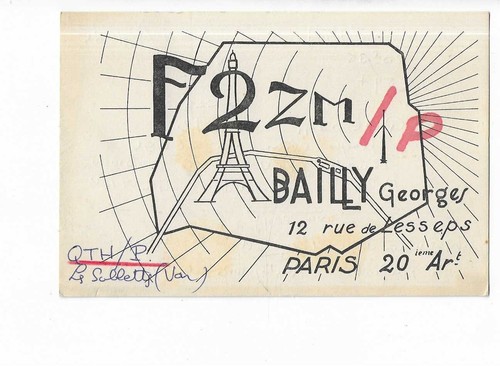 Qsl amateur radio card france - qsl,