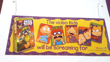 RUGRATS THE MOVIE 1998 BANNER ORIGINAL STANDEE PROMO DISPLAY VIDEO SHOP 14x34"