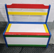 Kids Bench With Toy Storage Wooden 