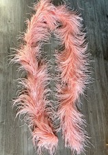 2m Ostrich feather boa vintage burlesque showgirl Salmon Coral
