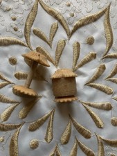 Antique/Victorian Carved Coquilla Nut Thread Waxer/Cotton Reel Holder