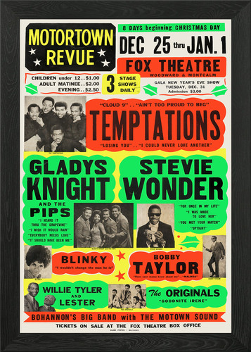 Motown revue concert poster - motown,