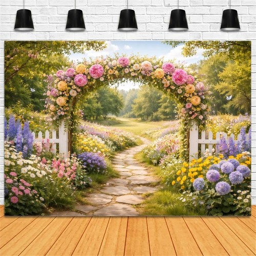 Spring flower backdrop arch - spring,