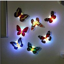 5 Stickable Butterfly Night Lights Creative Colorful Glowing LED Wall Lights