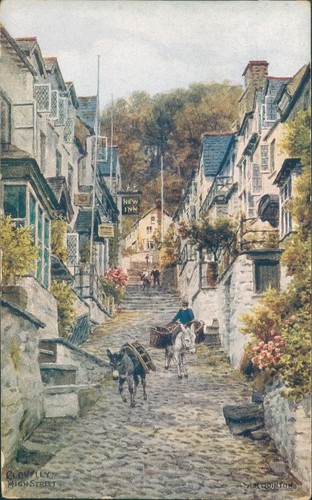 Along clovelly high street - up,