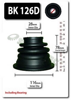 Shaftec front left boot - cv,