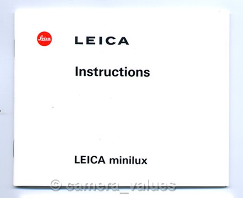 Leica minilux instruction - leica,