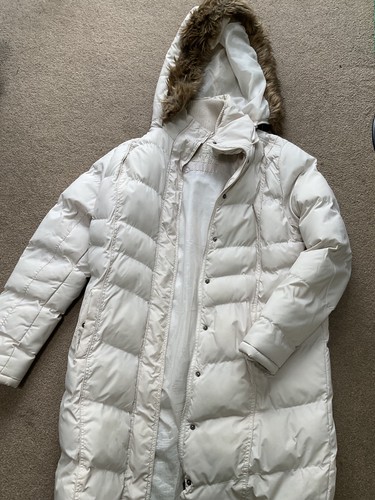 Women long cream - long, puffer